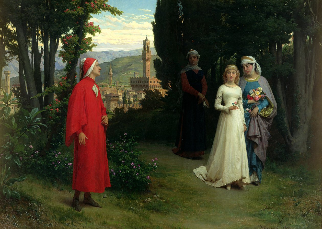 Première rencontre de Dante et Béatrice - Raffaele Giannetti