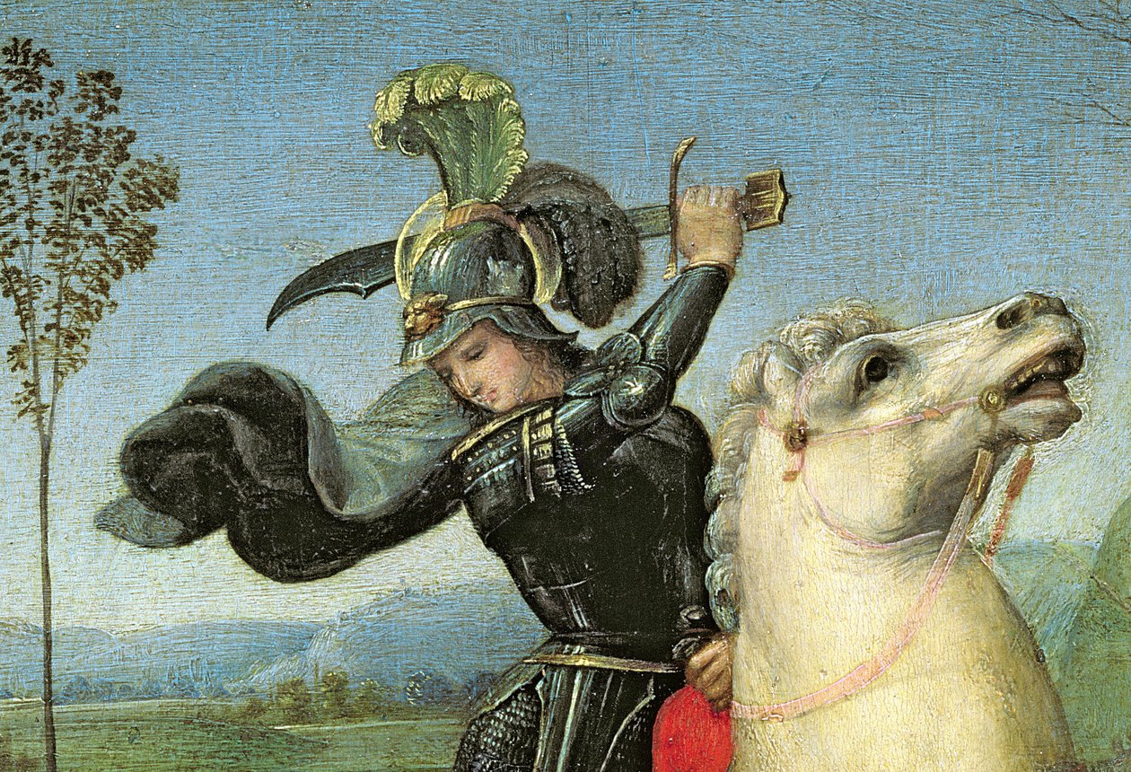 Saint Georges luttant avec le dragon, vers 1503-05 (détail) - Raffaello Sanzio Raphael