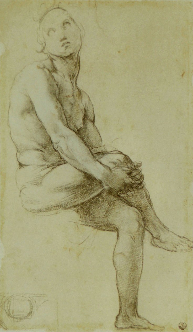 Étude de nu assis - Raffaello Sanzio Raphael