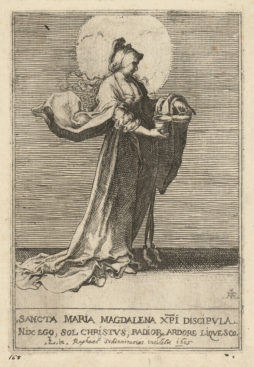 Sainte Marie Madeleine - Raffaello Schiaminossi, after Lucas van Leyden