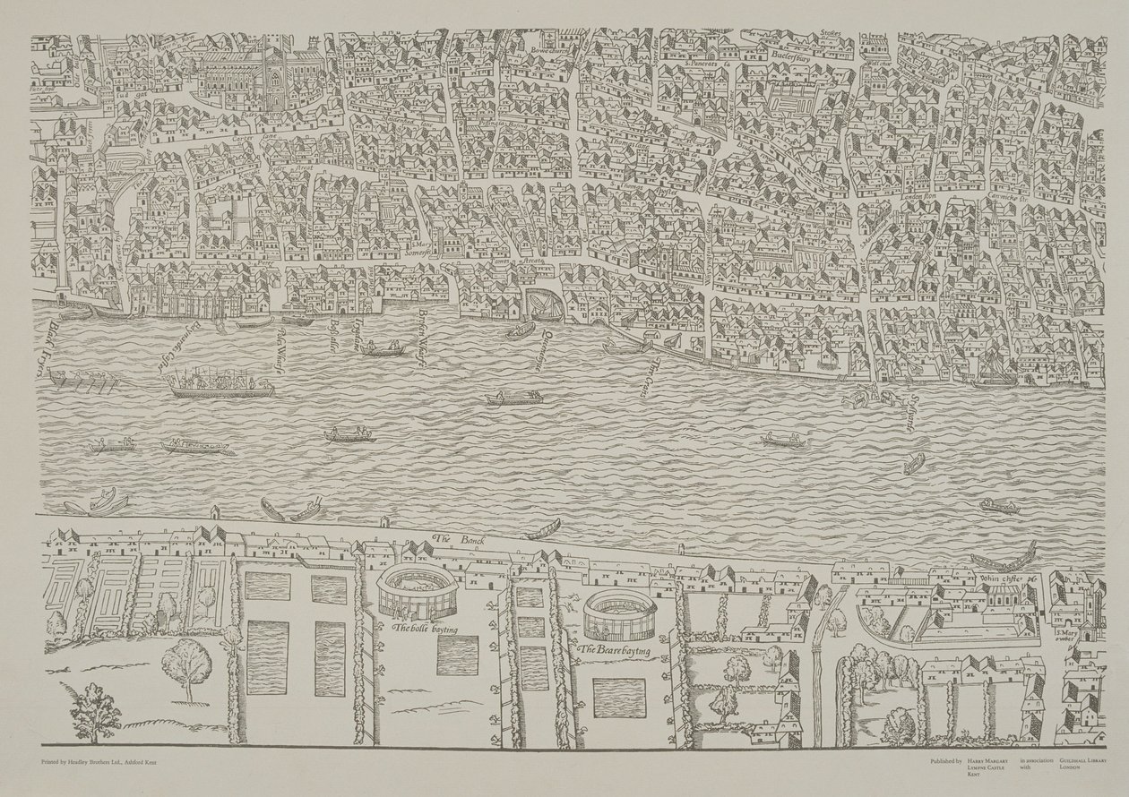 Carte de Londres, montrant le jardin de la chasse à l
