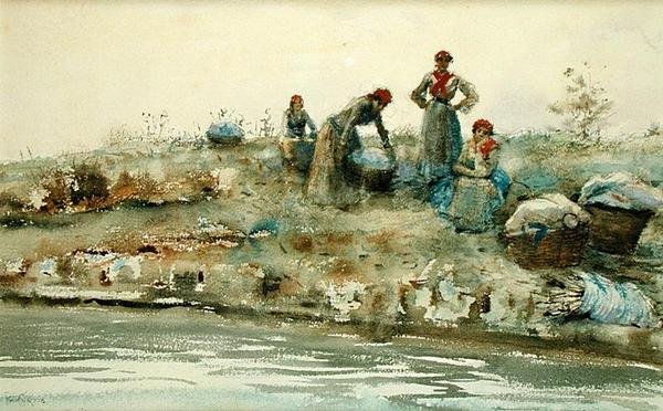 Blanchisseuses à Venise - Ralph Wormsley Curtis