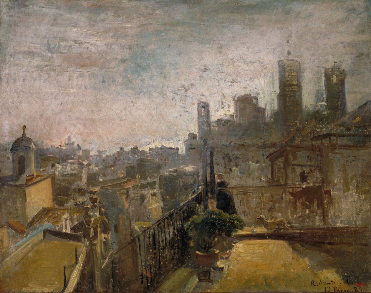 Vue de Barcelone depuis un toit à Riera de Sant Joan - Ramón Martí Alsina