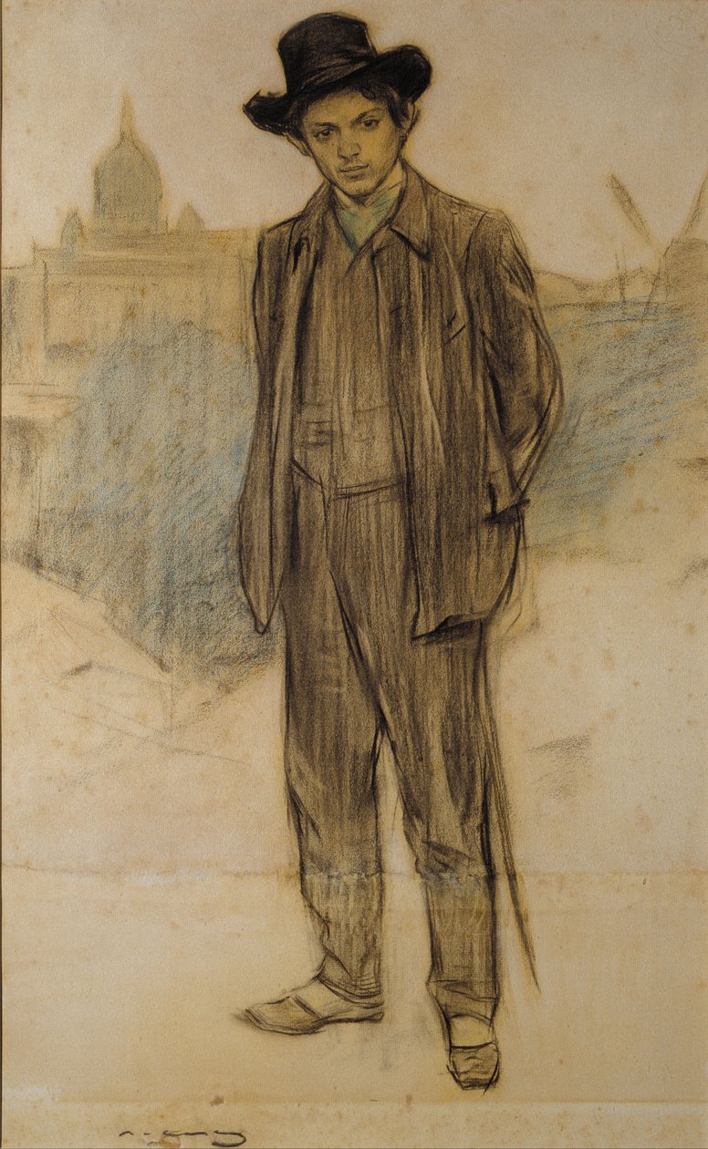 Portrait de Pablo Picasso - Ramon Casas i Carbo