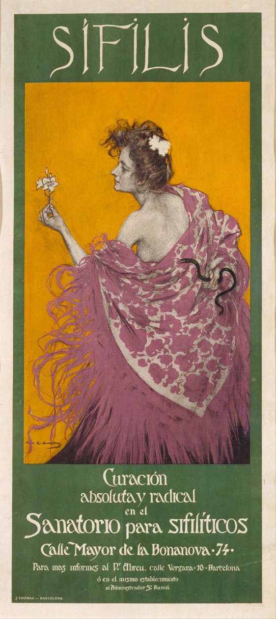 Affiche sur la syphilis - Ramon Casas i Carbo
