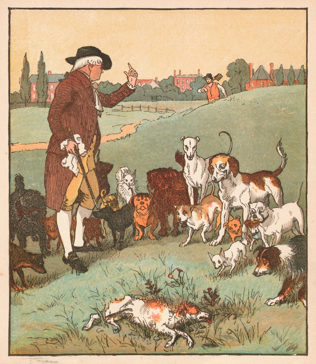 Le chien qui est mort, vers 1879 - Randolph Caldecott