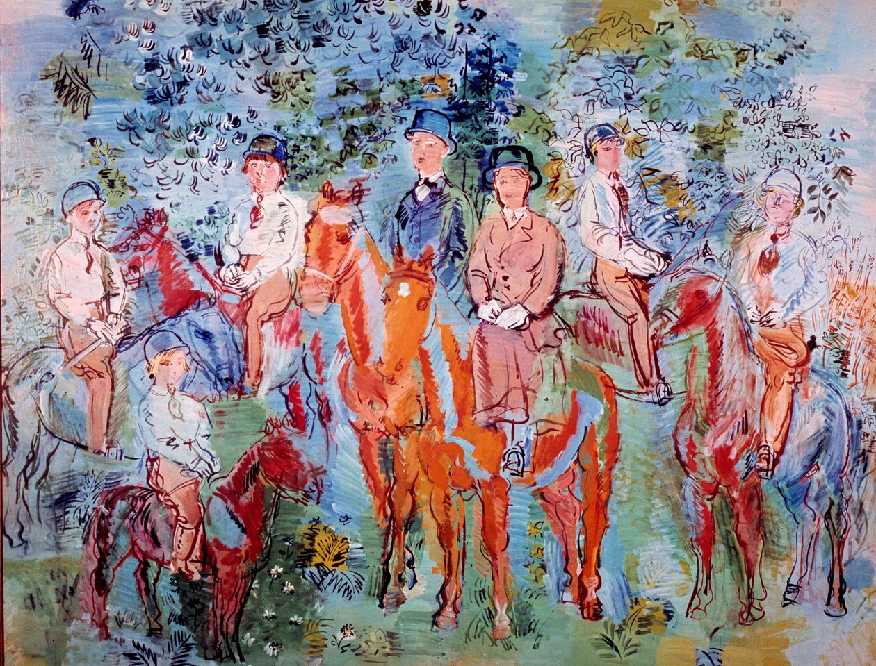 Cavaliers dans les bois - Raoul Dufy