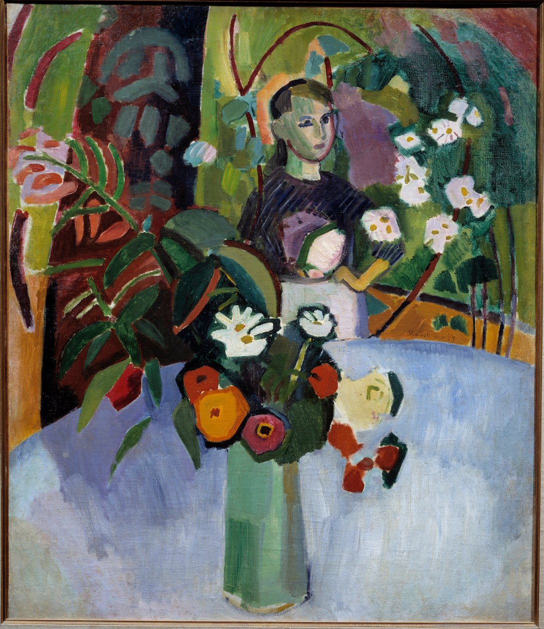 Jeanne dans les fleurs - Raoul Dufy