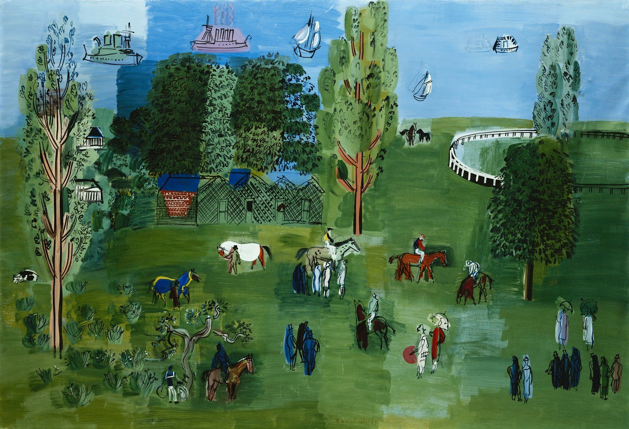 Le Paddock, vers 1926 (huile sur toile) - Raoul Dufy