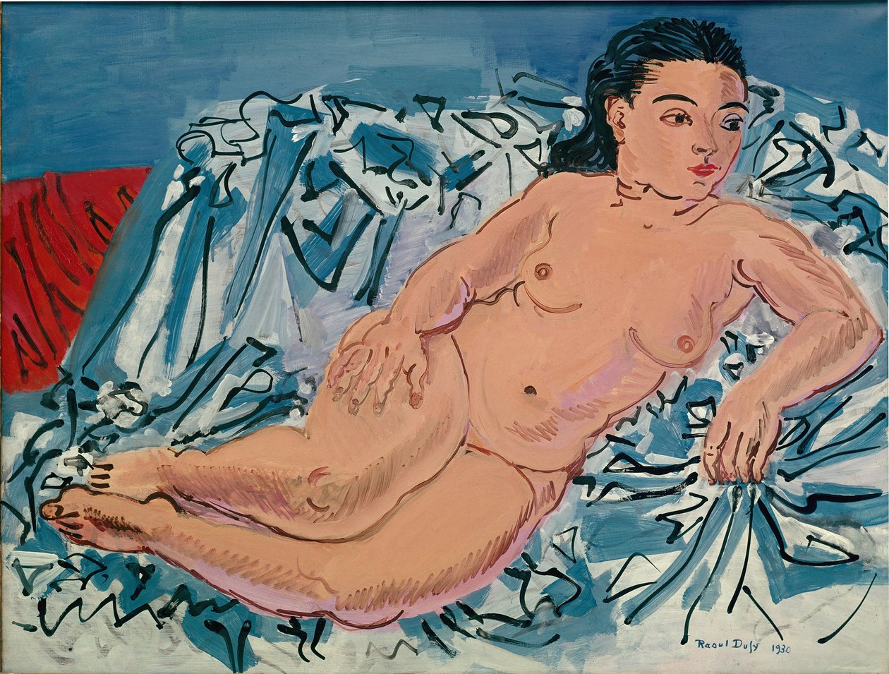 Femme nue (huile sur toile) - Raoul Dufy
