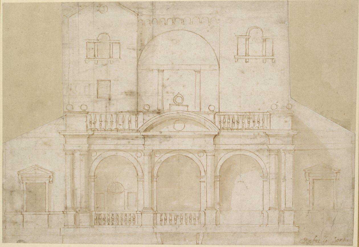 Recto : Conception architecturale - Raffaello Sanzio Raphael