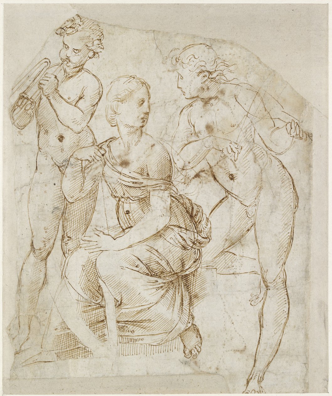 Recto : Groupe de musiciens, WA1846.166 - Raffaello Sanzio Raphael