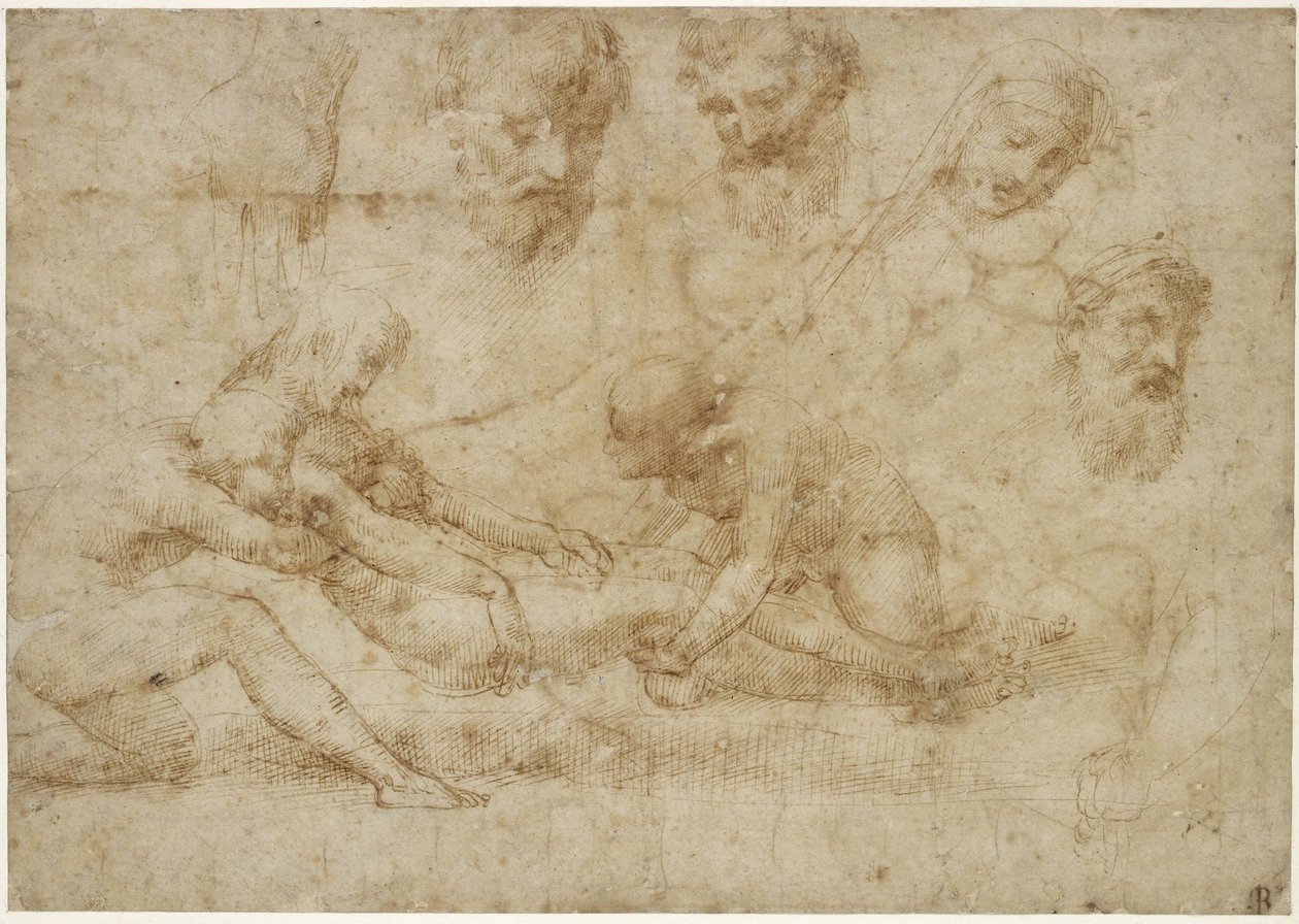 Études pour une Déposition - Raffaello Sanzio Raphael