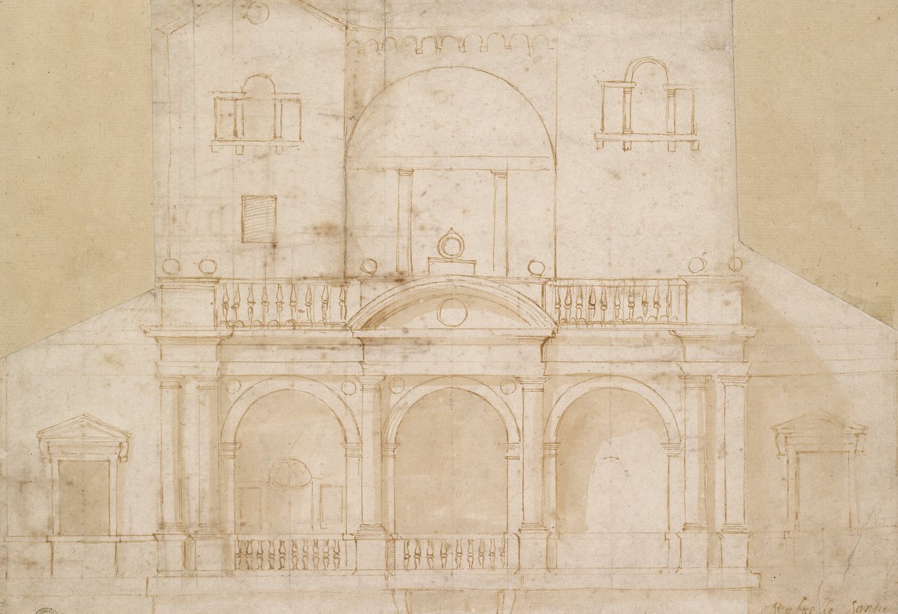 Conception architecturale Villa Madama, début du 16ème siècle - Raphael