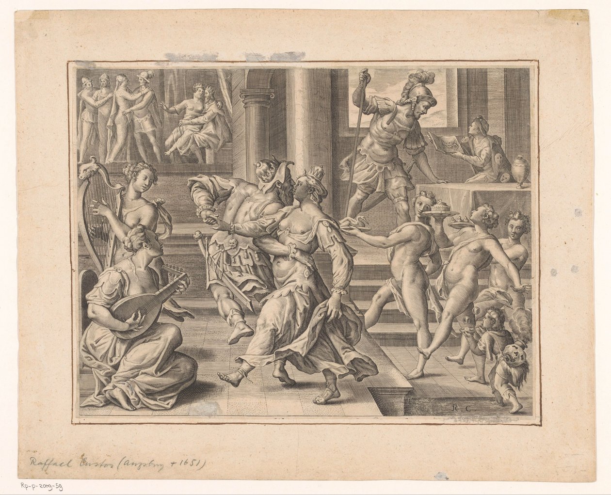 Groupe festif - Raphael Custos (attributed to)