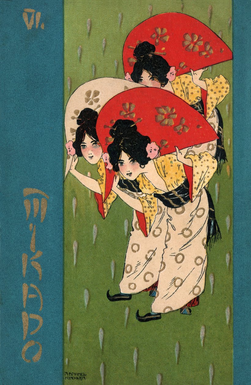 Geishas, vers 1900 (illustration) - Raphael Kirchner