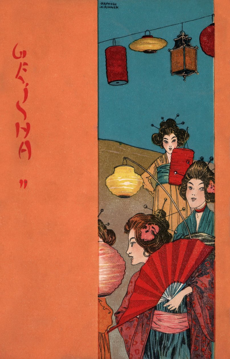 Geishas, vers 1900 (illustration) - Raphael Kirchner