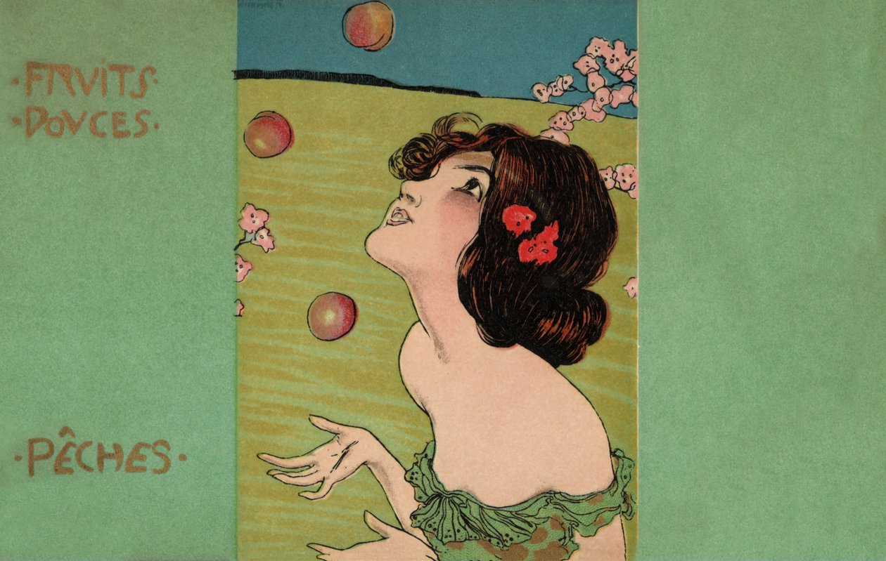 Pêches, vers 1900 (illustration) - Raphael Kirchner