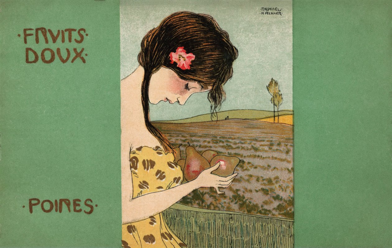 Poires, vers 1900 (illustration) - Raphael Kirchner