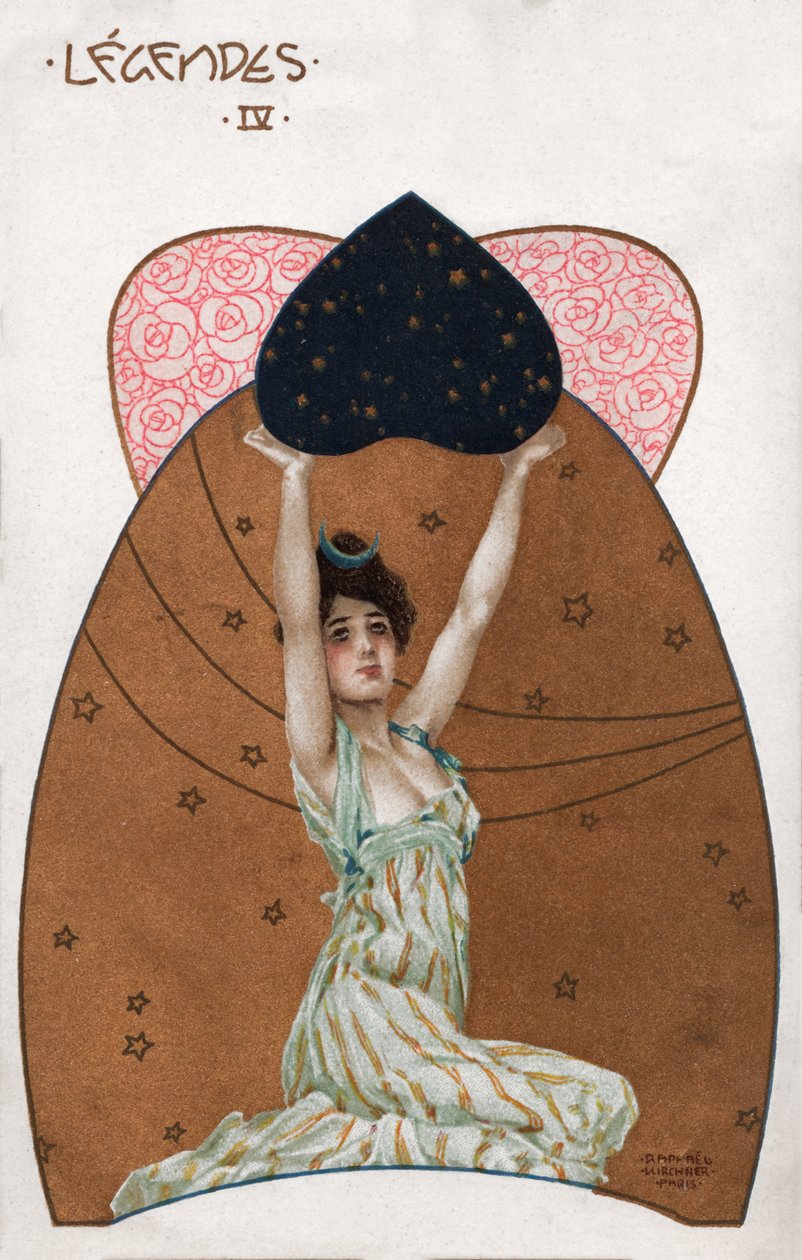 Femme de style Sécession, vers 1900 (illustration) - Raphael Kirchner