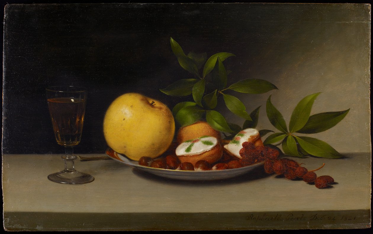 Nature morte avec fruits, gâteaux et vin, 1821 - Raphaelle Peale