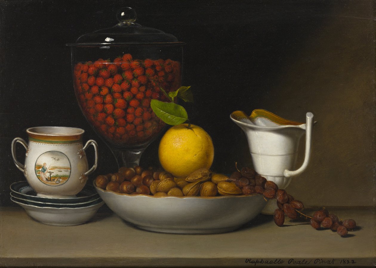 Nature morte - Fraises, noix, c.1822 - Raphaelle Peale