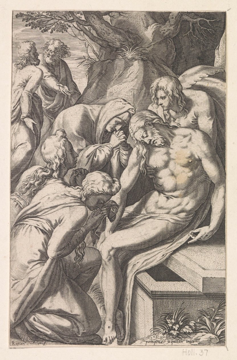Lamentation et mise au tombeau du Christ - Raphaël Sadeler (I)
