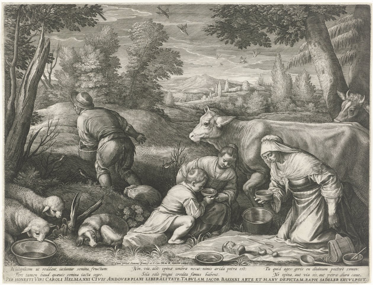 La petite laitière - Raphaël Sadeler (I)