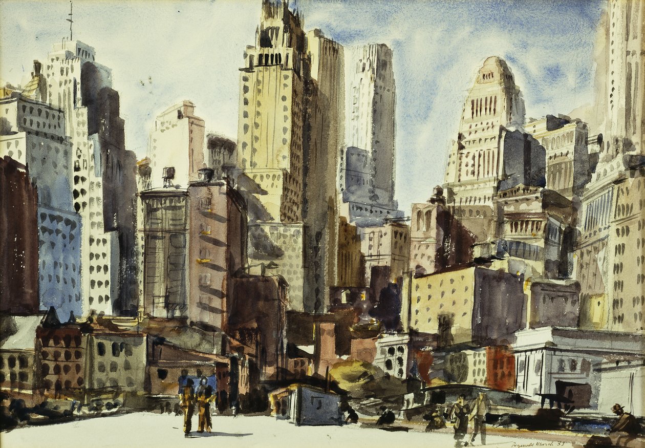 Vue de la margelle de Coenties - Reginald Marsh
