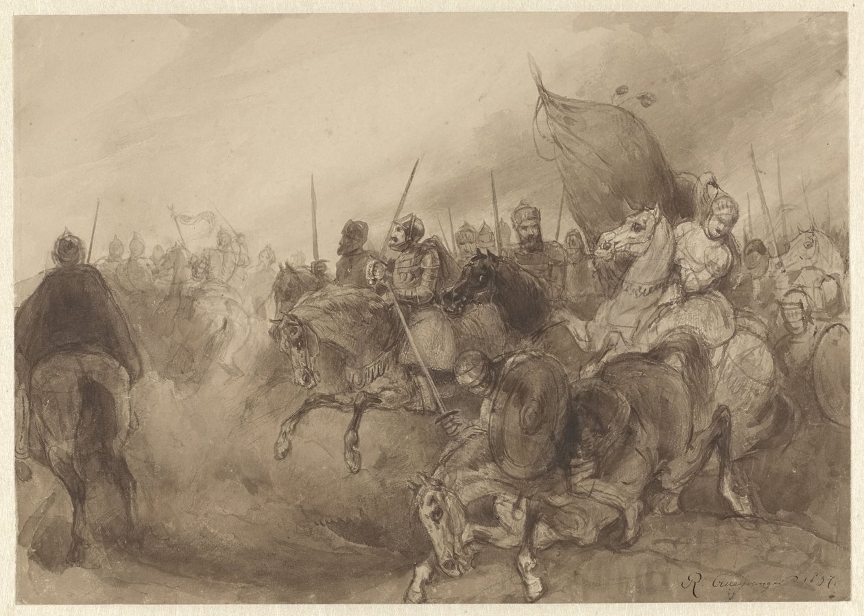 Combat de cavaliers médiéval - Reinier Craeyvanger