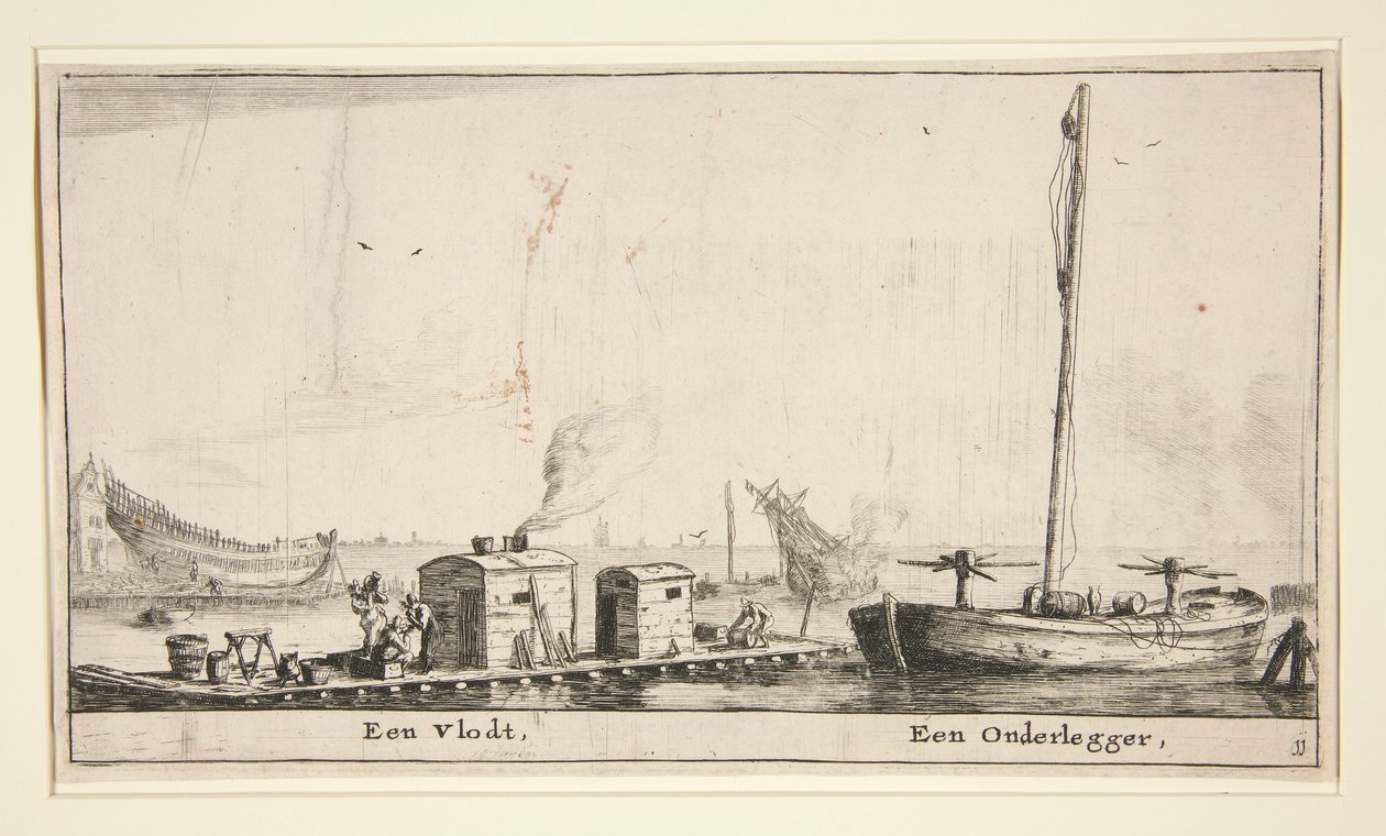 Deux bateaux (Een Vlodt, Een Onderlegger) - Reinier Nooms
