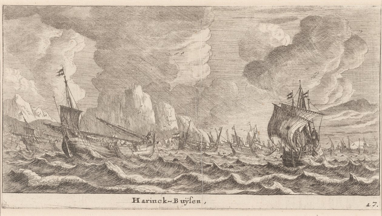 Bateaux de harengs - Reinier Nooms, called Zeeman