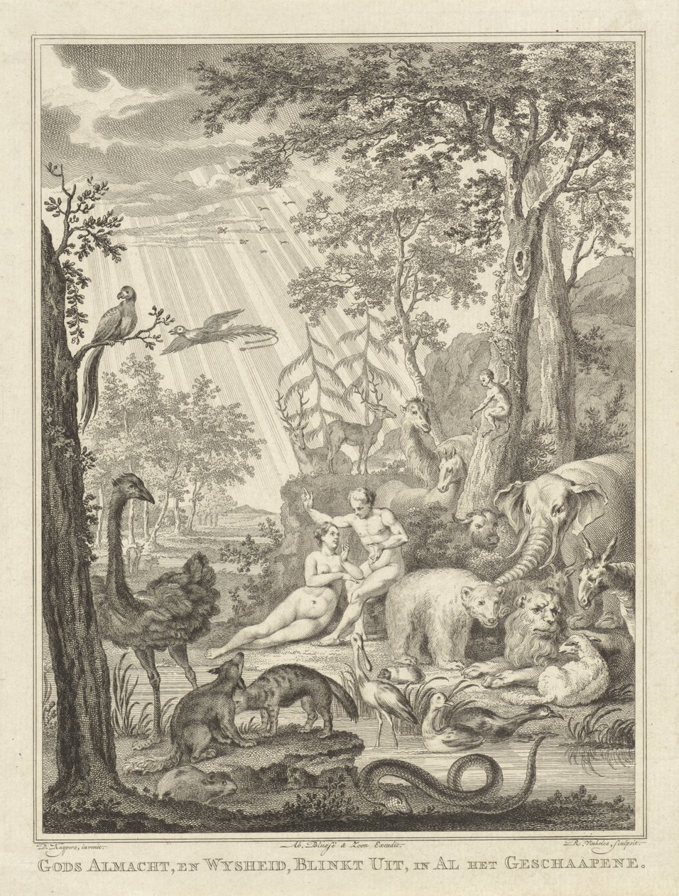 Adam et Ève au Paradis - Reinier Vinkeles (I)