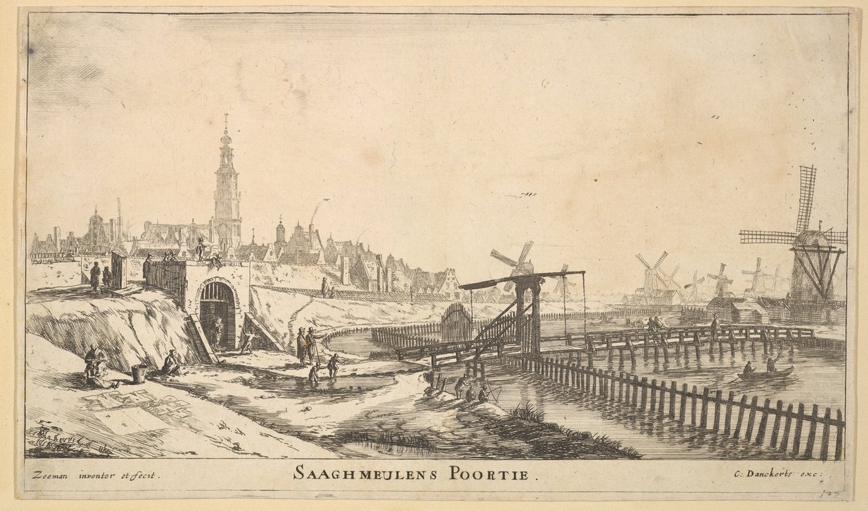 La porte de Zaagmolen, 17ème siècle - Reinier Zeeman