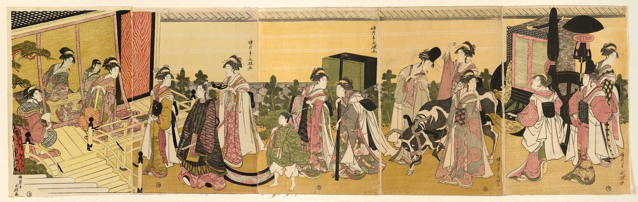 Parodie du prince Genji et de sa procession - Rekisentei Eiri