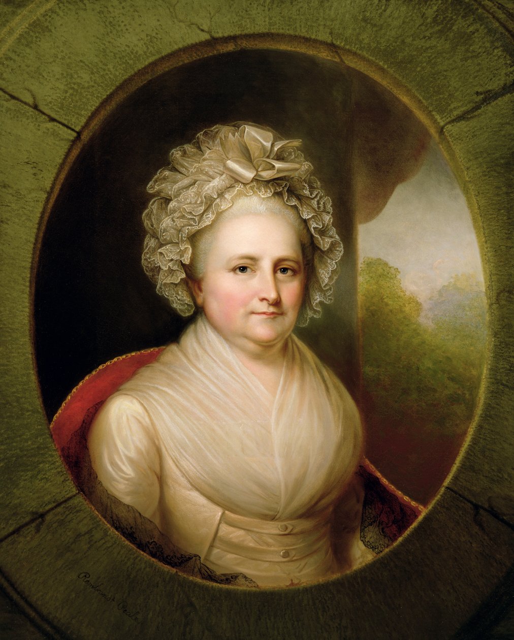 Portrait de Martha Washington - Rembrandt Peale