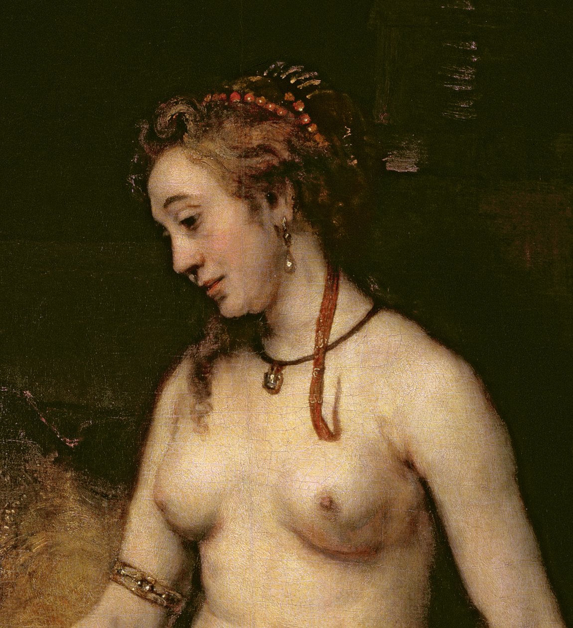 Bethsabée au bain, 1654 (détail) - Rembrandt van Rijn