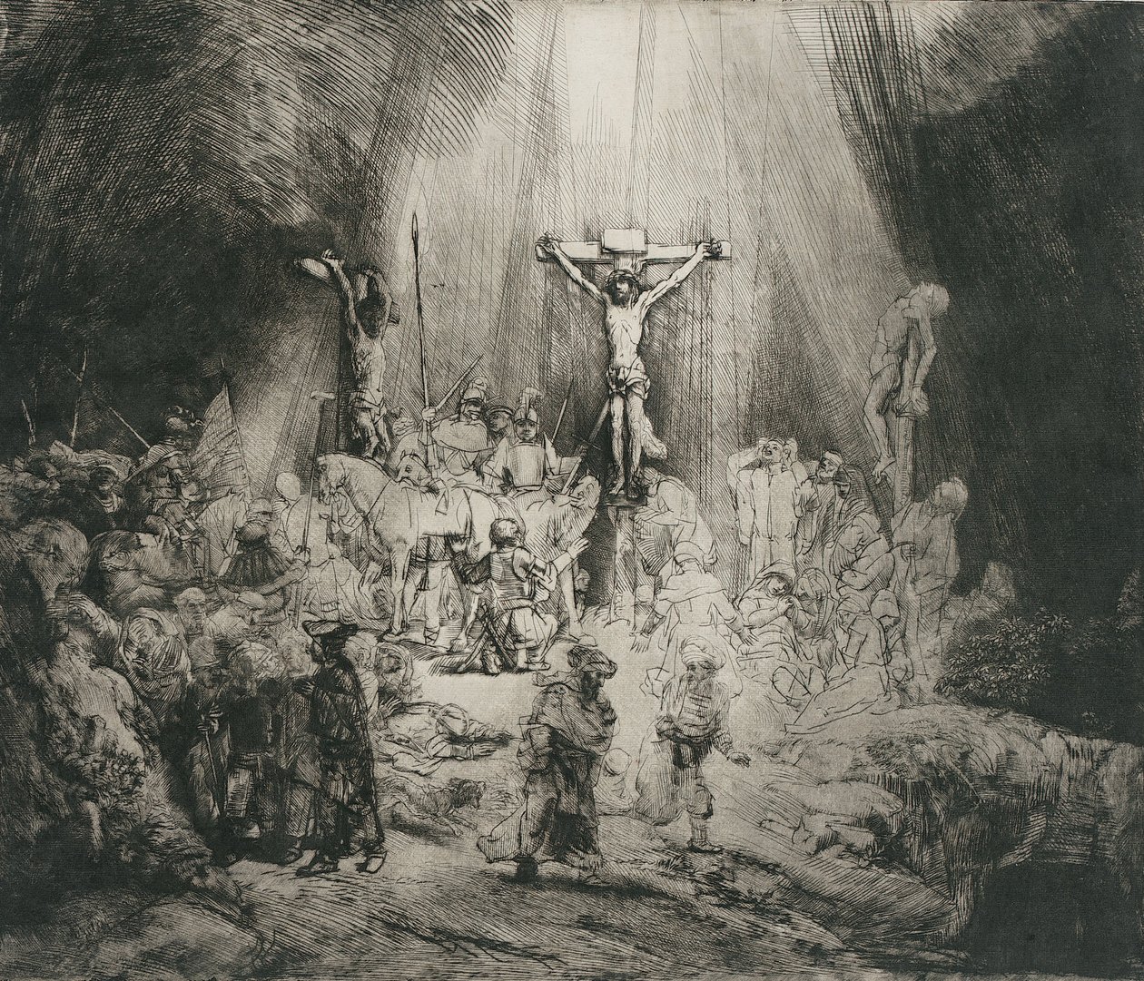 Christ crucifié entre les deux voleurs (Les Trois Croix) - Rembrandt van Rijn