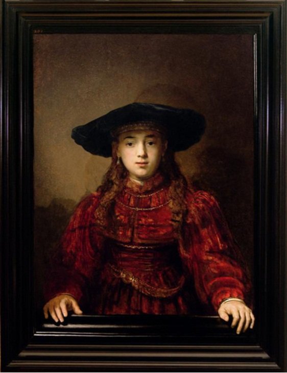 Jeune fille dans un cadre - Rembrandt van Rijn