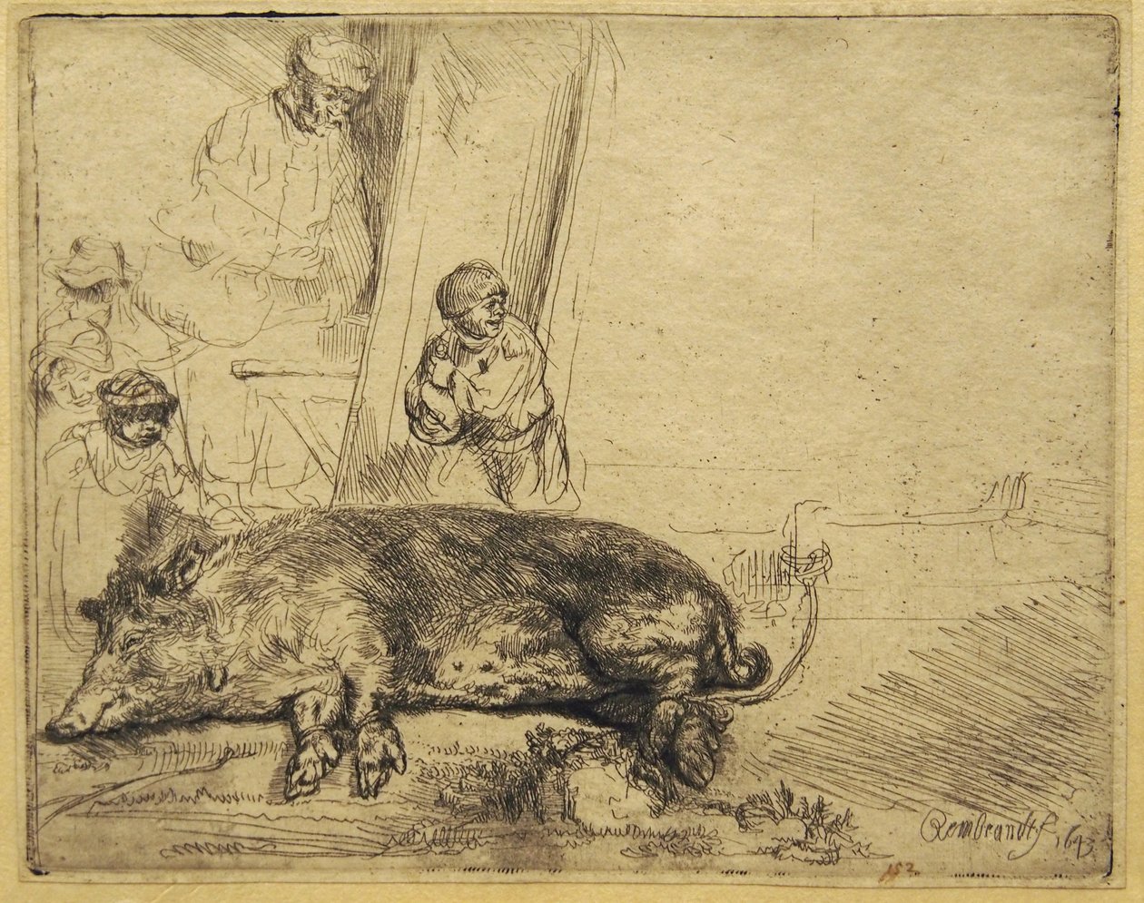 Le Cochon - Rembrandt van Rijn