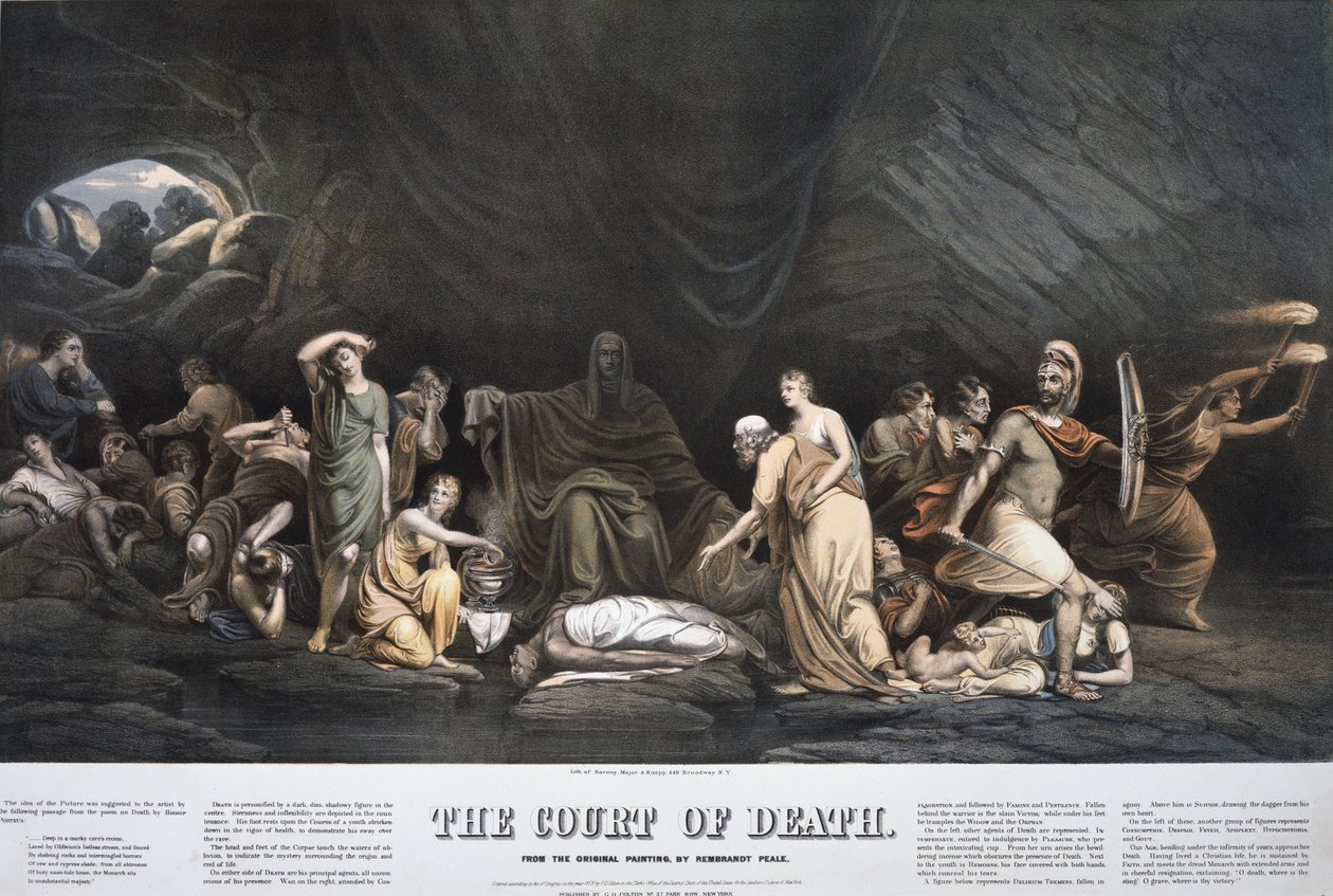 La Cour de la Mort - Rembrandt (after) Peale