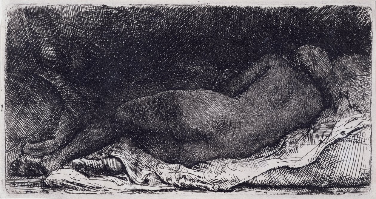Négresse allongée - Rembrandt van Rijn