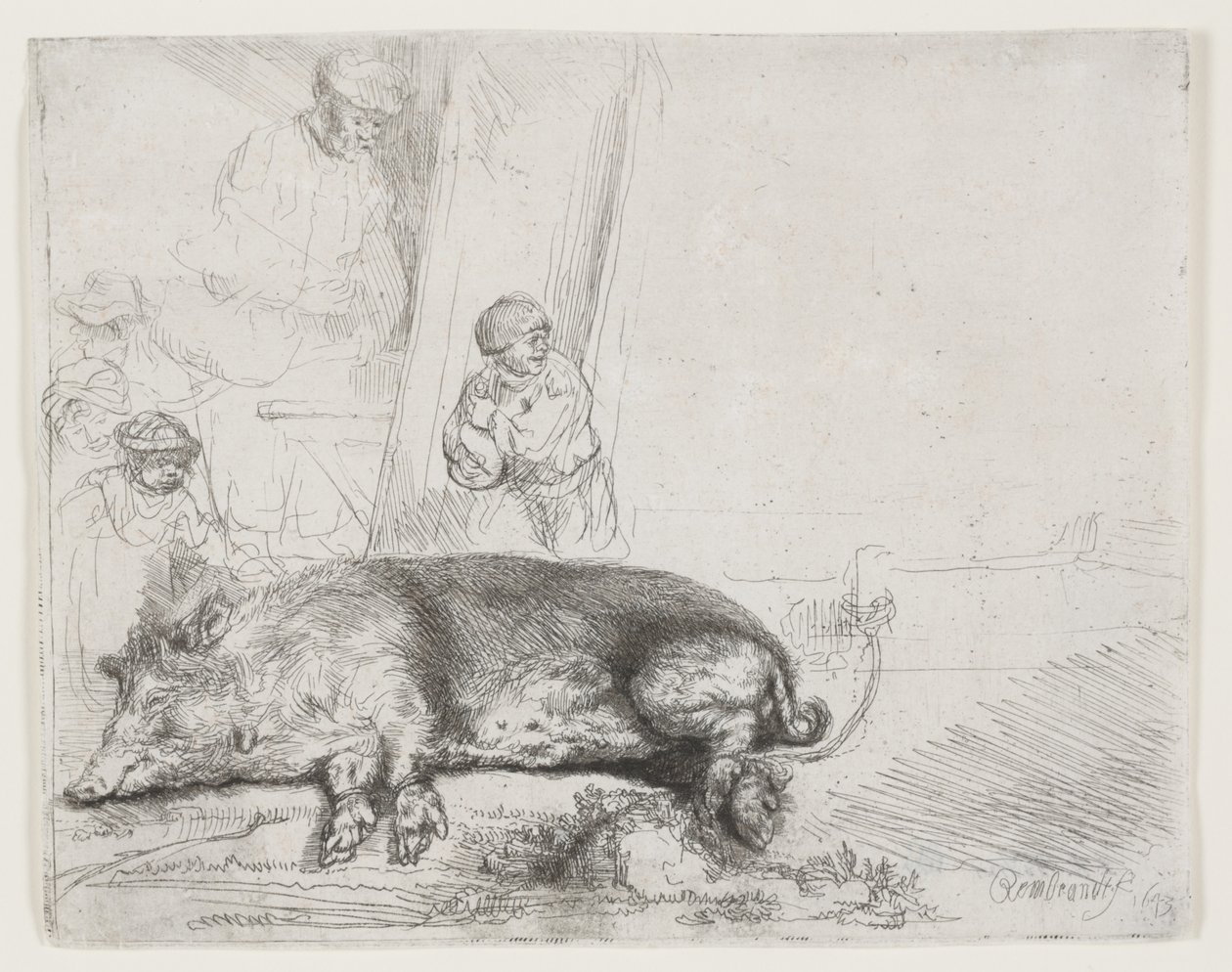 Le cochon - Rembrandt van Rijn