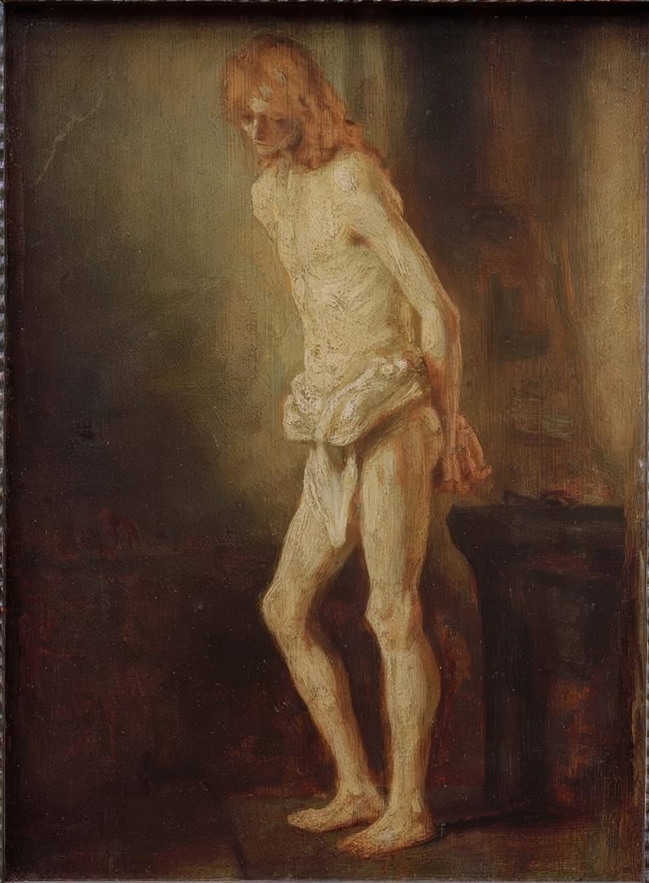 Christ à la colonne de flagellation - Rembrandt van Rijn