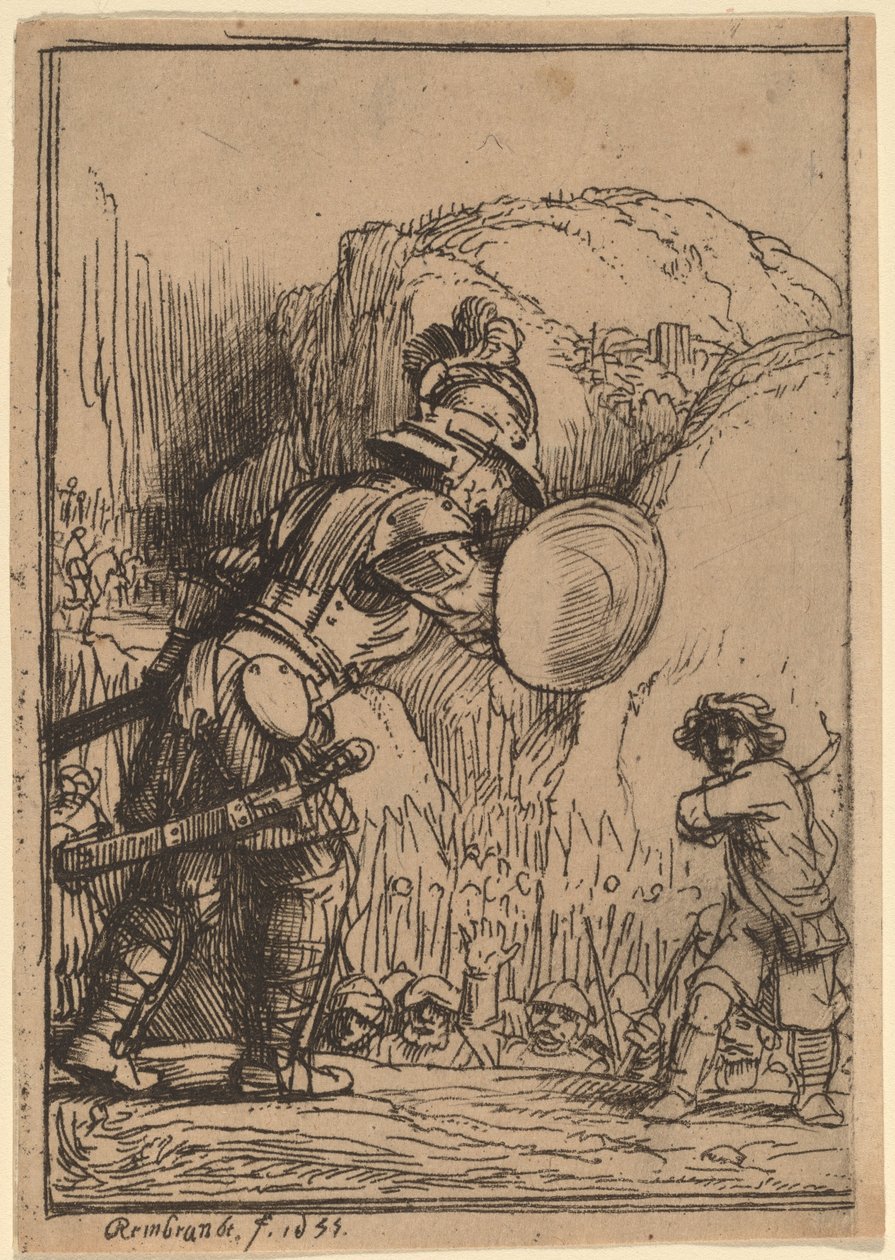 David et Goliath - Rembrandt van Rijn