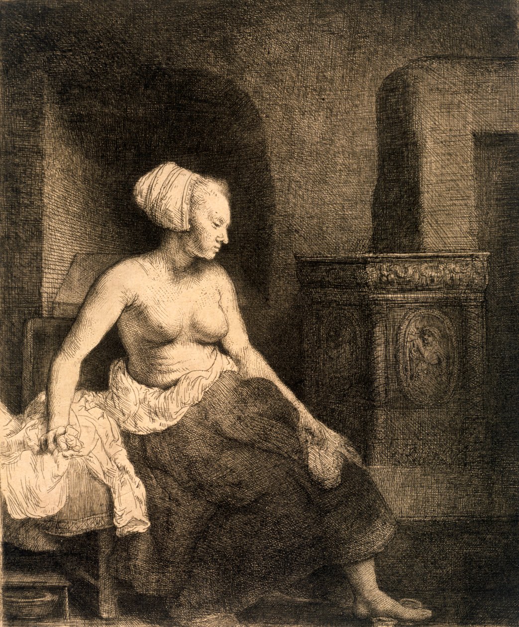 Femme Nue Assise, 1658 - Rembrandt van Rijn