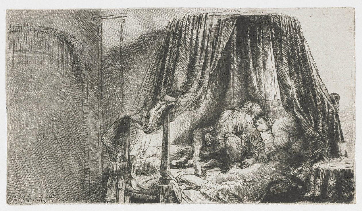 Le lit français - Rembrandt van Rijn
