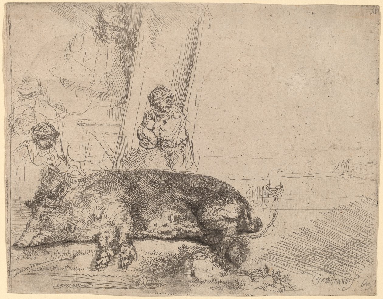 Le cochon - Rembrandt van Rijn