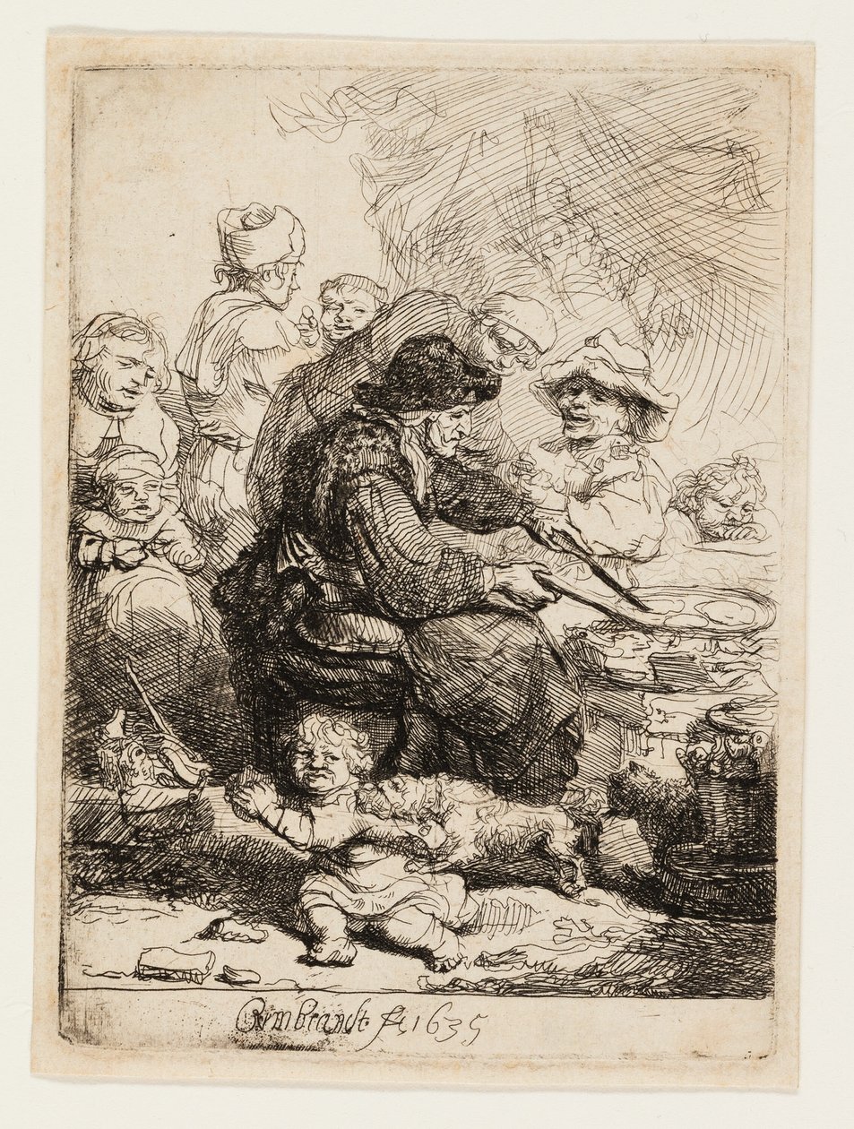 La femme aux crêpes - Rembrandt van Rijn