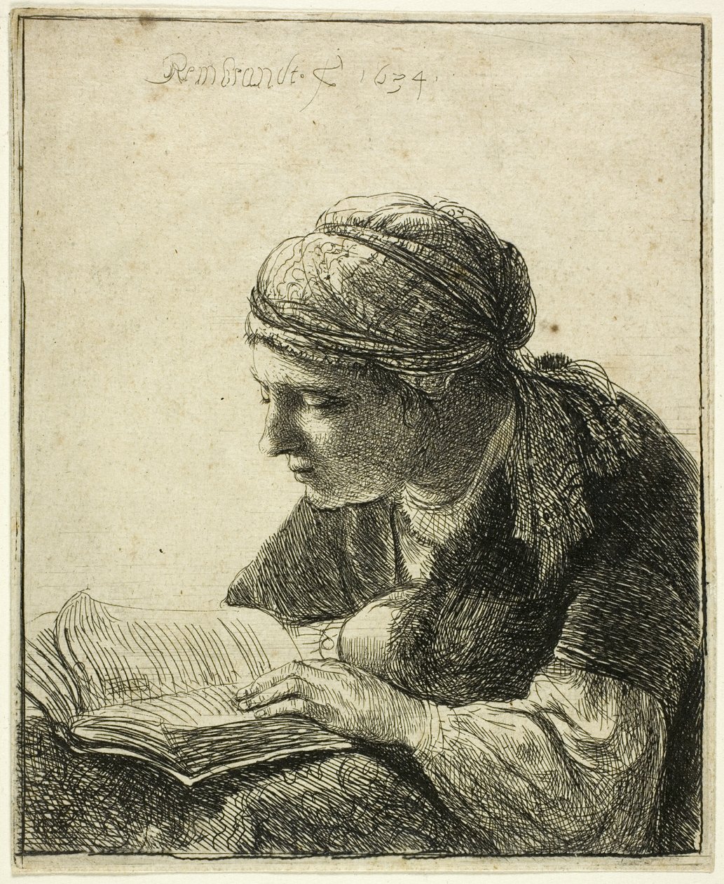 Femme lisant - Rembrandt van Rijn